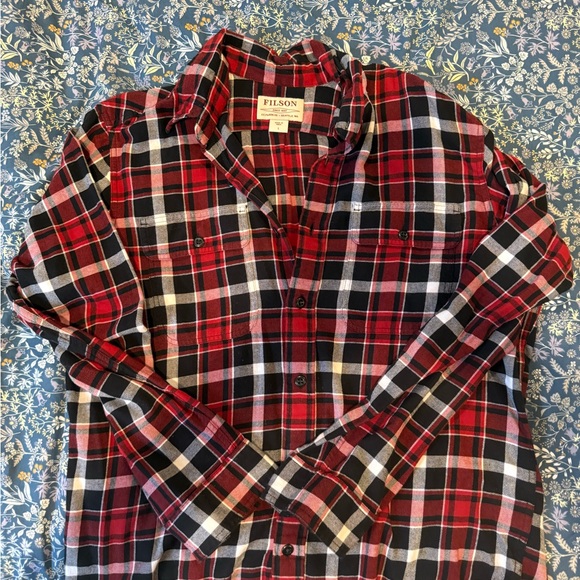 Filson Other - Filson LW Alaskan Guide Flannel Black and Red Plaid Button Down Shirt